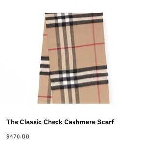 Burberry the classic cashmere scarf